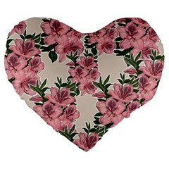 Orchid Large 19  Premium Heart Shape Cushions by Valentinaart