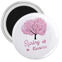 Spring Blossom  3  Magnets by Valentinaart