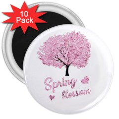 Spring Blossom  3  Magnets (10 Pack)  by Valentinaart