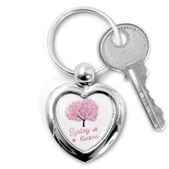 Spring Blossom  Key Chains (heart)  by Valentinaart