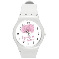 Spring Blossom  Round Plastic Sport Watch (m) by Valentinaart