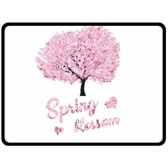 Spring Blossom  Double Sided Fleece Blanket (large)  by Valentinaart