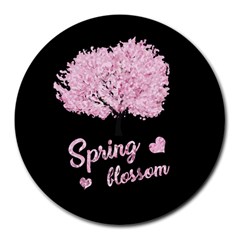 Spring Blossom  Round Mousepads by Valentinaart