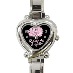 Spring Blossom  Heart Italian Charm Watch by Valentinaart