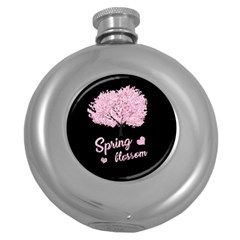 Spring Blossom  Round Hip Flask (5 Oz) by Valentinaart