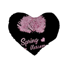 Spring Blossom  Standard 16  Premium Heart Shape Cushions by Valentinaart