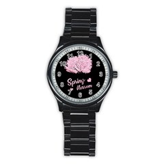 Spring Blossom  Stainless Steel Round Watch by Valentinaart