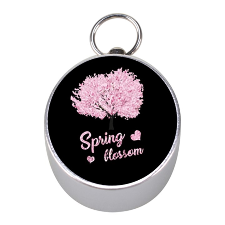 Spring blossom  Mini Silver Compasses