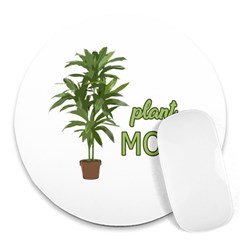 Plant Mom Round Mousepads by Valentinaart