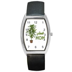 Plant Mom Barrel Style Metal Watch by Valentinaart