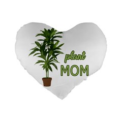 Plant Mom Standard 16  Premium Heart Shape Cushions by Valentinaart