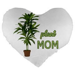 Plant Mom Large 19  Premium Heart Shape Cushions by Valentinaart