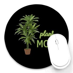 Plant Mom Round Mousepads by Valentinaart