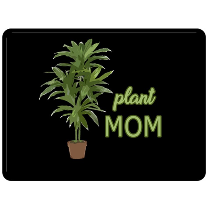 Plant mom Double Sided Fleece Blanket (Large) 