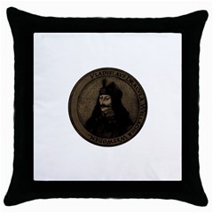 Count Vlad Dracula Throw Pillow Case (black) by Valentinaart