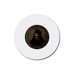 Count Vlad Dracula Rubber Round Coaster (4 Pack)  by Valentinaart