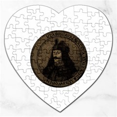 Count Vlad Dracula Jigsaw Puzzle (heart) by Valentinaart