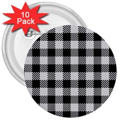 Plaid Pattern 3  Buttons (10 Pack)  by ValentinaDesign