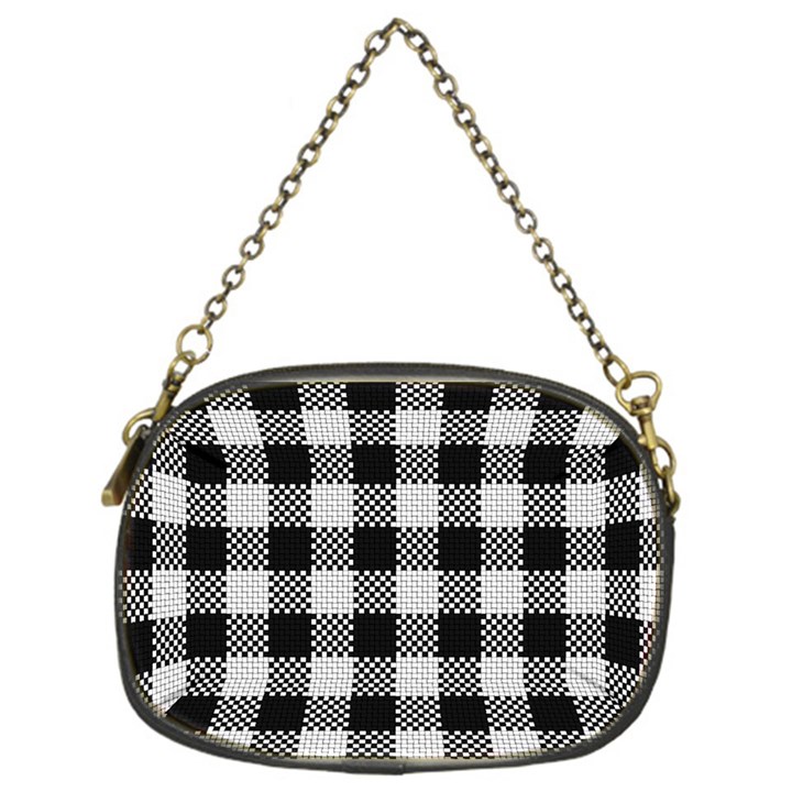 Plaid pattern Chain Purses (One Side) 