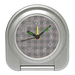 Plaid Pattern Travel Alarm Clocks by ValentinaDesign