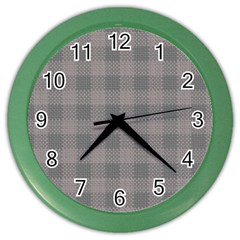 Plaid Pattern Color Wall Clocks by ValentinaDesign