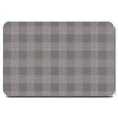 Plaid Pattern Large Doormat  by ValentinaDesign