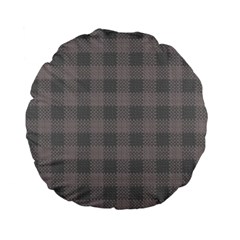 Plaid Pattern Standard 15  Premium Flano Round Cushions by ValentinaDesign