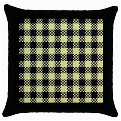 Plaid pattern Throw Pillow Case (Black)