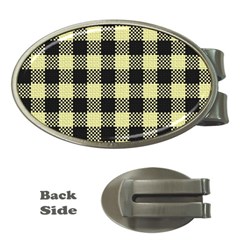 Plaid Pattern Money Clips (oval)  by ValentinaDesign