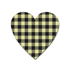 Plaid Pattern Heart Magnet by ValentinaDesign