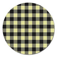 Plaid Pattern Magnet 5  (round) by ValentinaDesign