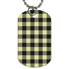 Plaid pattern Dog Tag (One Side)