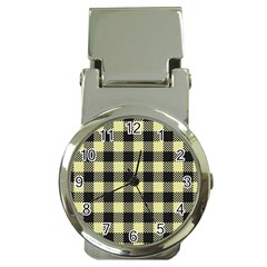 Plaid pattern Money Clip Watches