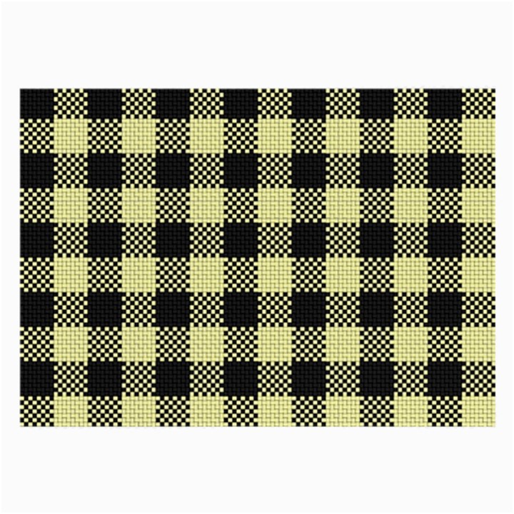 Plaid pattern Large Glasses Cloth