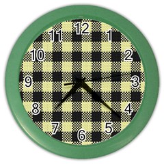 Plaid pattern Color Wall Clocks