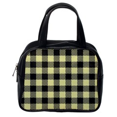 Plaid pattern Classic Handbags (One Side)