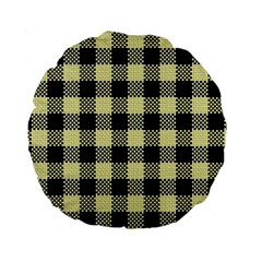 Plaid pattern Standard 15  Premium Round Cushions