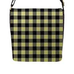 Plaid pattern Flap Messenger Bag (L) 