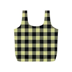 Plaid pattern Full Print Recycle Bags (S) 