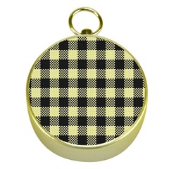 Plaid Pattern Gold Compasses by ValentinaDesign