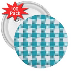 Plaid Pattern 3  Buttons (100 Pack)  by ValentinaDesign