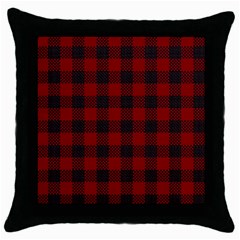 Plaid Pattern Throw Pillow Case (black)