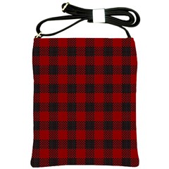 Plaid Pattern Shoulder Sling Bags by ValentinaDesign