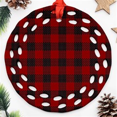 Plaid Pattern Ornament (round Filigree)