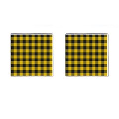 Plaid Pattern Cufflinks (square)