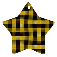 Plaid Pattern Star Ornament (two Sides) by ValentinaDesign