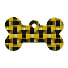 Plaid Pattern Dog Tag Bone (one Side) by ValentinaDesign