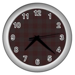 Plaid Pattern Wall Clocks (silver) 