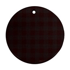 Plaid Pattern Round Ornament (two Sides) by ValentinaDesign