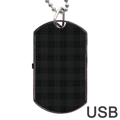 Plaid Pattern Dog Tag Usb Flash (two Sides) by ValentinaDesign